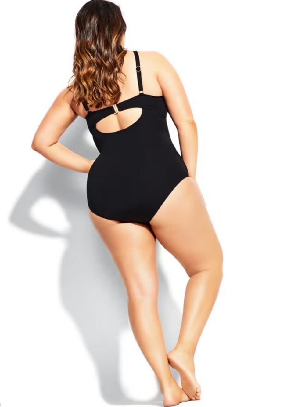 NWT City Chic Cancun Black One Piece Bathing Swimsuit Suit - Picture 2 of 11